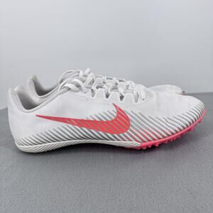 Nike‎ Zoom Rival M Track Shoes Mens Size 13 White Pink Racing Spikes AH1020-100